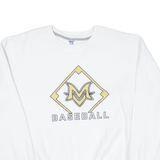 RUSSELL ATHLETIC Baseball Mens Sweatshirt White USA L