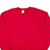 GILDAN Mens Sweatshirt Red L