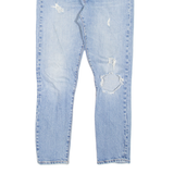 LEVI'S 501S Jeans BIG E Distressed Anniversary Pastel Buttons Womens Blue Skinny Straight W29 L28