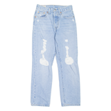 LEVI'S 501 BIG E Jeans Distressed Womens Blue Regular Straight W24 L26