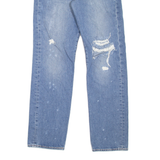 LEVI'S 501 BIG E Jeans 93 Distressed Mens Blue Straight Stone Wash W30 L32
