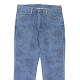 LEVI'S 541 Jeans Palm Tree Print Mens Blue Athletic Tapered W36 L30