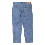 LEVI'S 541 Jeans Palm Tree Print Mens Blue Athletic Tapered W36 L30