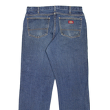 DICKIES Workwear Mens Jeans Blue Regular Straight Stone Wash W34 L32