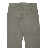 DICKIES Carpenter Workwear Mens Jeans Green Relaxed Tapered W40 L32