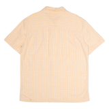 ISLAND SHORES Mens Shirt Orange Check L
