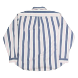 TOMMY HILFIGER Mens Shirt White Striped Long Sleeve L