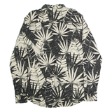 GUESS Mens Shirt Black Crazy Pattern Long Sleeve XL