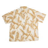 PANAMA JACK Mens Hawaiian Shirt White Crazy Pattern XL