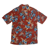 BATIK BAY Mens Hawaiian Shirt Maroon Floral S
