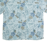 ISLAND SHORES Mens Hawaiian Shirt Blue Crazy Pattern XL