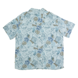 ISLAND SHORES Mens Hawaiian Shirt Blue Crazy Pattern XL