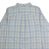 LL BEAN Womens Flannel Shirt Blue Check Long Sleeve XL