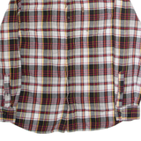 CHAPS Mens Flannel Shirt Black Check Long Sleeve M