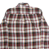 CHAPS Mens Flannel Shirt Black Check Long Sleeve M
