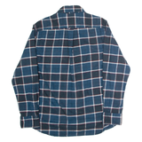 JACKS Mens Flannel Shirt Blue Check Long Sleeve L