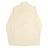 TOMMY HILFIGER Mens Shirt Yellow Striped Long Sleeve XS