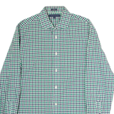 TOMMY HILFIGER Mens Shirt Green Gingham Long Sleeve S
