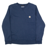 CARHARTT Relaxed Fit Womens Sweatshirt Blue XL