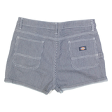DICKIES Womens Casual Shorts Blue Striped M W32
