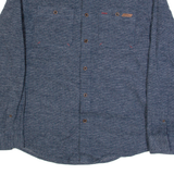 DICKIES Mens Flannel Shirt Blue Long Sleeve S