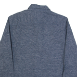 DICKIES Mens Flannel Shirt Blue Long Sleeve S