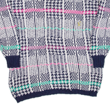 AMERICAN EAGLE Womens Patterned Jumper White Crazy Pattern 90s S