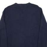 TOMMY HILFIGER Mens Jumper Blue V-Neck Tight Knit S