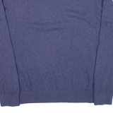 TOMMY HILFIGER Mens Jumper Blue V-Neck Tight Knit M