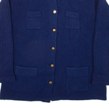 Womens Cardigan Blue Cable Knit M