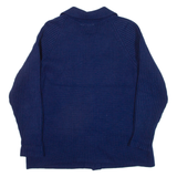 Womens Cardigan Blue Cable Knit M