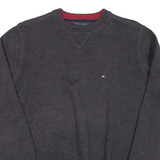 TOMMY HILFIGER Mens Jumper Grey Tight Knit M