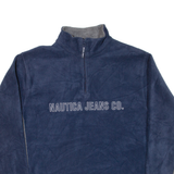 NAUTICA Mens Fleece Blue 1/4 Zip 2XL