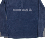NAUTICA Mens Fleece Blue 1/4 Zip 2XL
