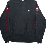 CHAMPION Mens Black Hoodie M