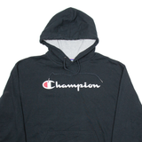 CHAMPION Mens Black Hoodie L