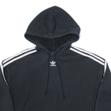 ADIDAS Crop Womens Black Hoodie UK 10