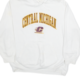 GENUINE STUFF Central Michigain Mens White Hoodie USA M