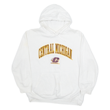 GENUINE STUFF Central Michigain Mens White Hoodie USA M
