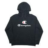 CHAMPION Mens Black Hoodie L