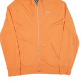 NIKE Womens Orange Hoodie Full Zip 2XL