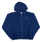KARL KANI Womens Blue Hoodie Full Zip L