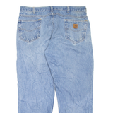 CARHARTT Workwear Mens Jeans Blue Regular Tapered Stone Wash W37 L30