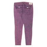 TRUE RELIGION Distressed Womens Jeans Pink Slim Skinny W32 L29