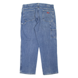 DICKIES Carpenter Workwear Mens Jeans Blue Relaxed Tapered Stone Wash W40 L32