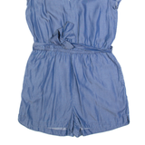 JACK WILLS Belted Womens Playsuit Blue Wide-Leg UK 12