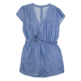 JACK WILLS Belted Womens Playsuit Blue Wide-Leg UK 12