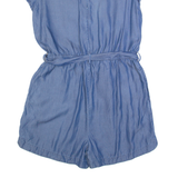 JACK WILLS Belted Womens Playsuit Blue Wide-Leg UK 12