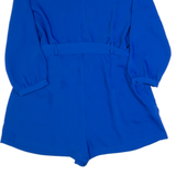 JACK WILLS Belted Womens Playsuit Blue Wide-Leg UK 14