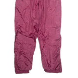 SPORTINO Mens Track Pants Maroon 90s Nylon Tapered XL W30 L30